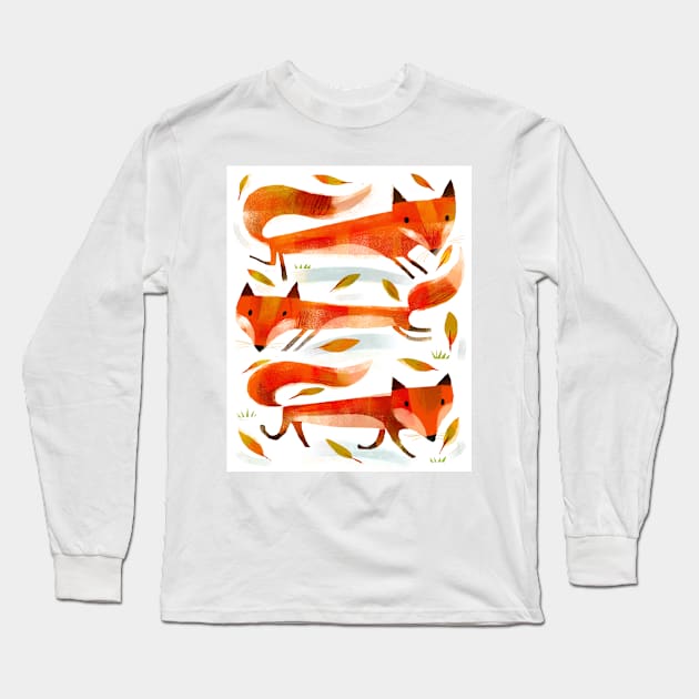 Foxes Long Sleeve T-Shirt by Gareth Lucas